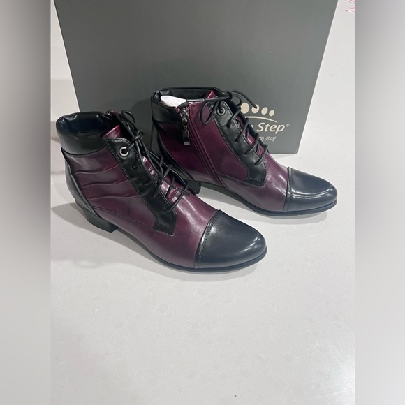 SPRING STEP Xiomara Bordeaux Boots Size 36 5.5-6 NIB - Picture 2 of 8